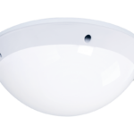 Solite Arcadian white circular LED luminaire with robust, tamper-resistant design for secure environments.